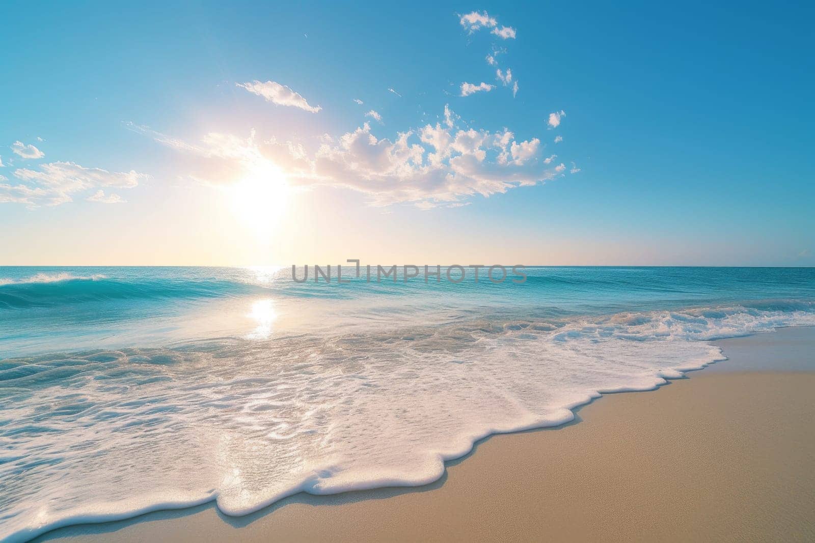 Tropical beach with clear blue water on the islands.