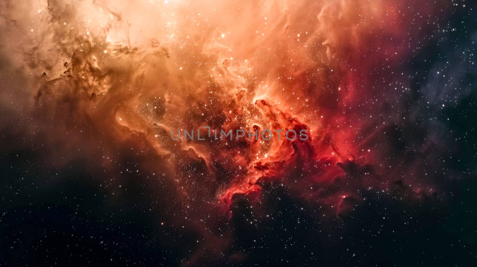 Cosmic inferno: a vibrant nebula in deep space by Edophoto
