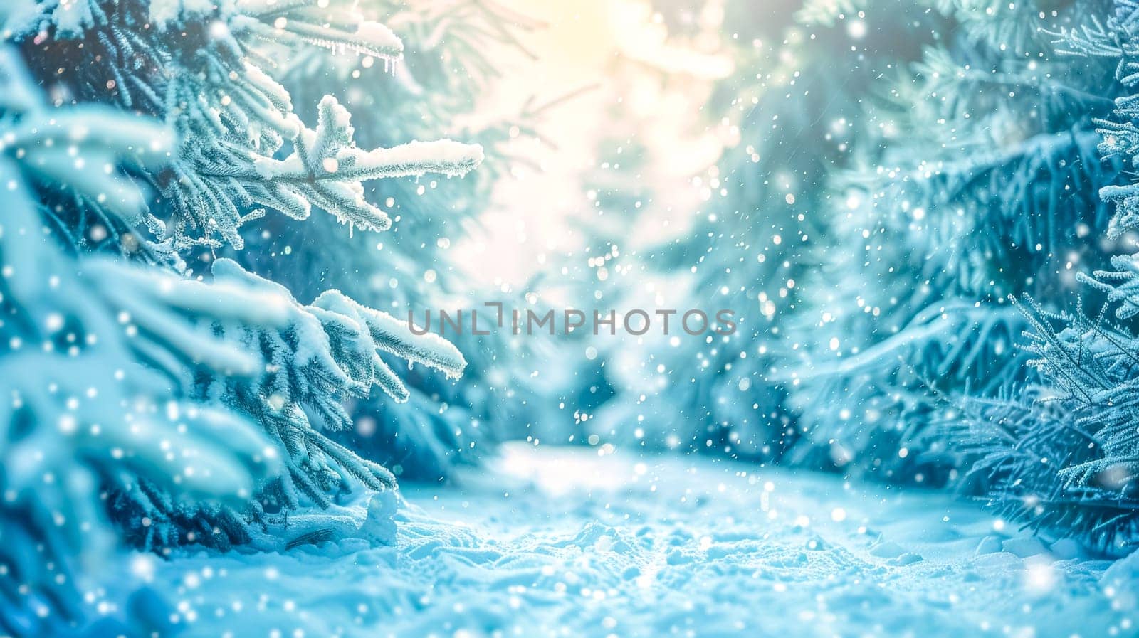 Winter wonderland: snow-covered pine trees by Edophoto