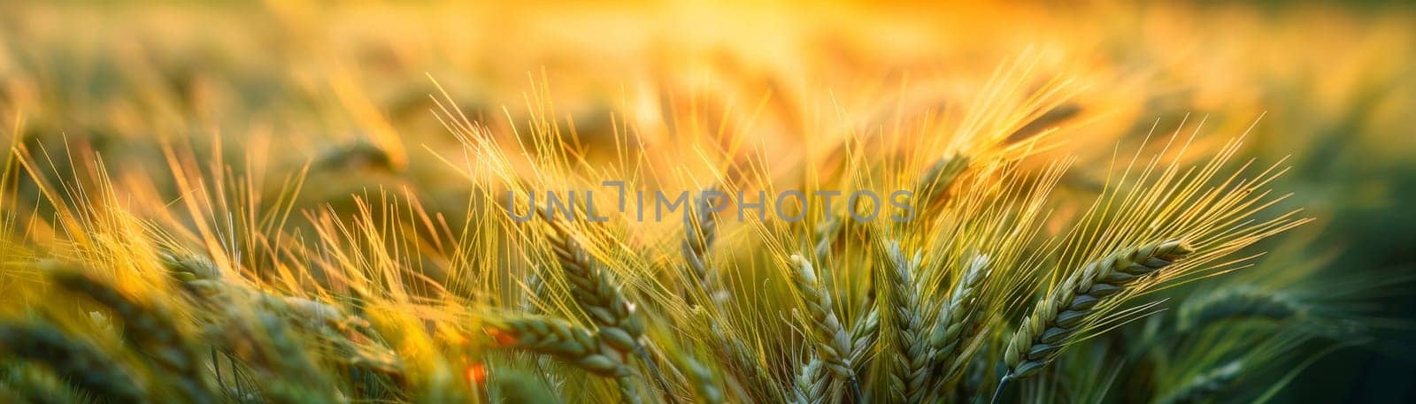 Barley field. farmland. Generative AI.