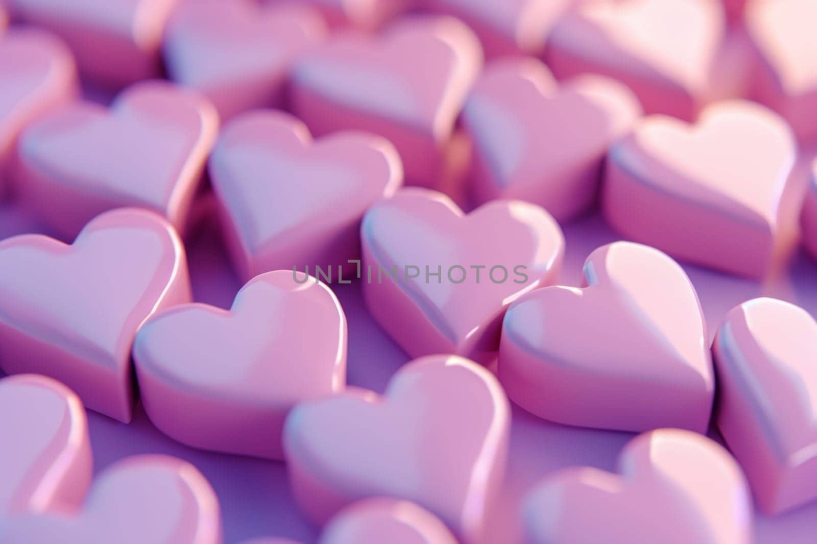 Lots of pink hearts on a pink background. valentine's day.