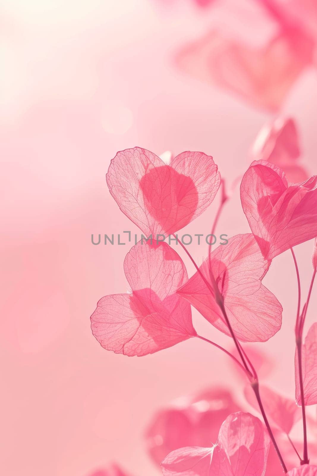 Lots of pink hearts on a pink background. valentine's day by Lobachad