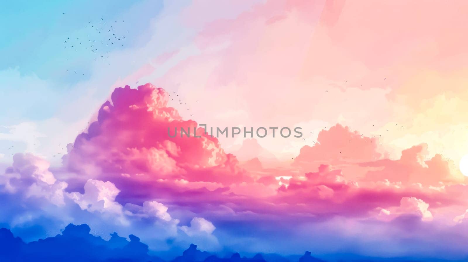 Cotton candy sky: dreamy pastel sunset cloudscape by Edophoto