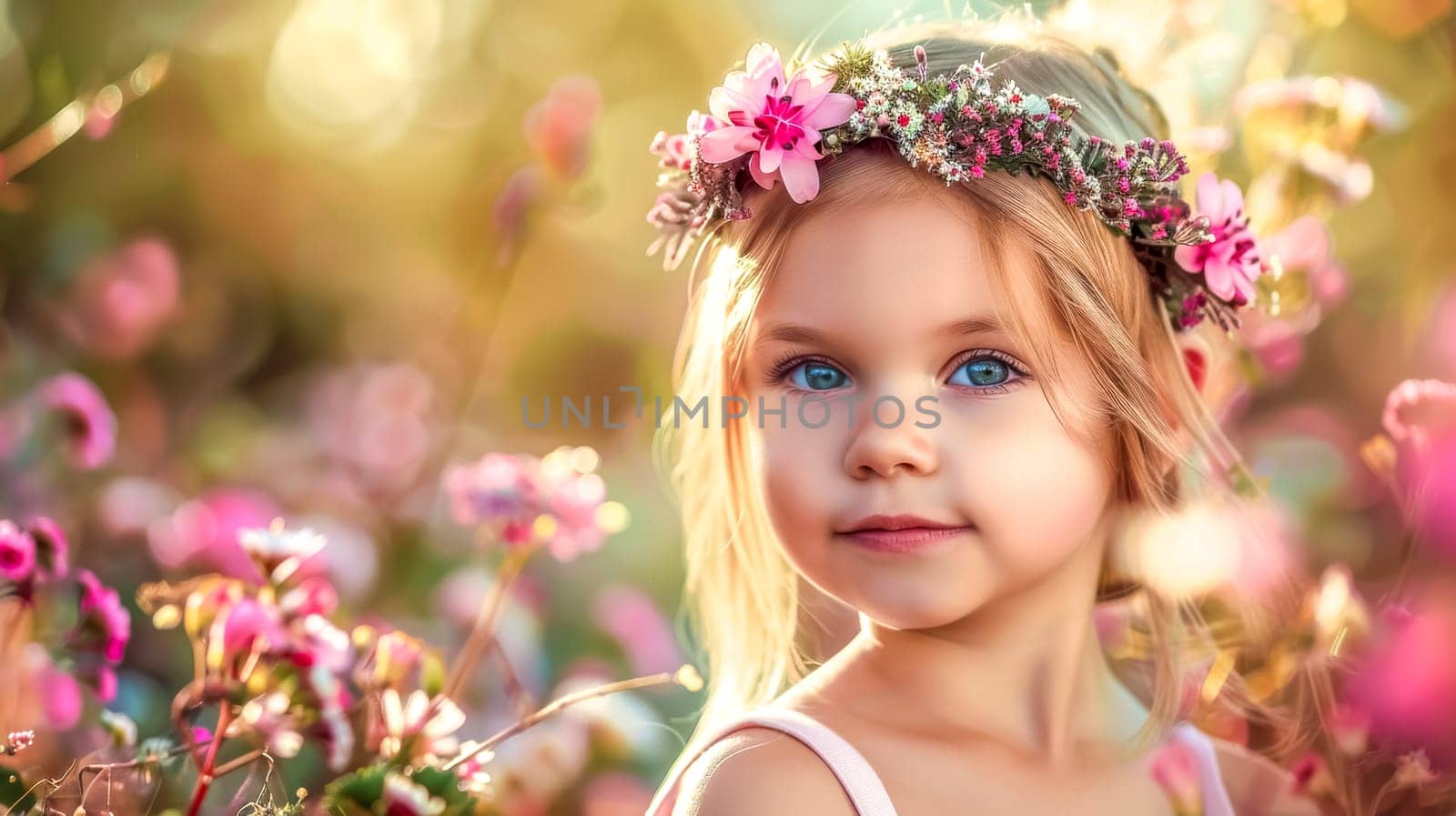 Enchanted child in floral wonderland by Edophoto