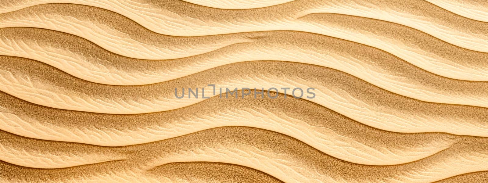 Wavy pattern of golden sand dunes, creating a natural abstract desert landscape by Edophoto