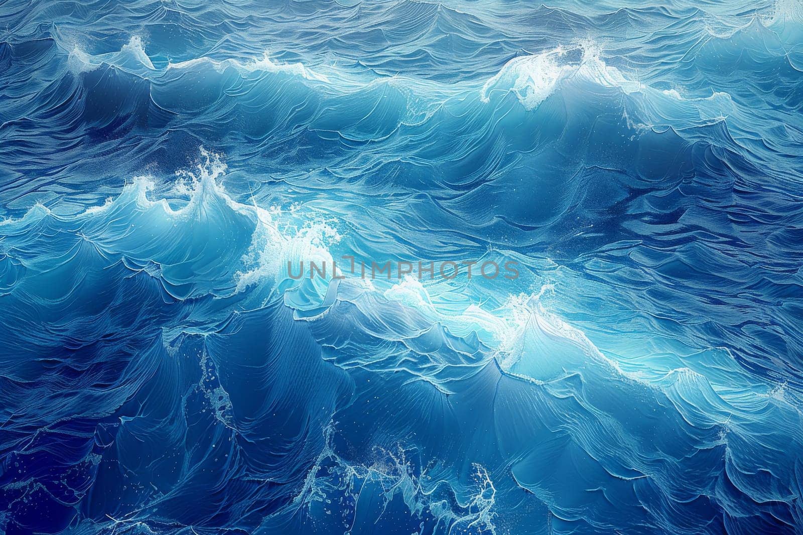 Sea wave pattern. Wallpaper Background. Generative AI by itchaznong