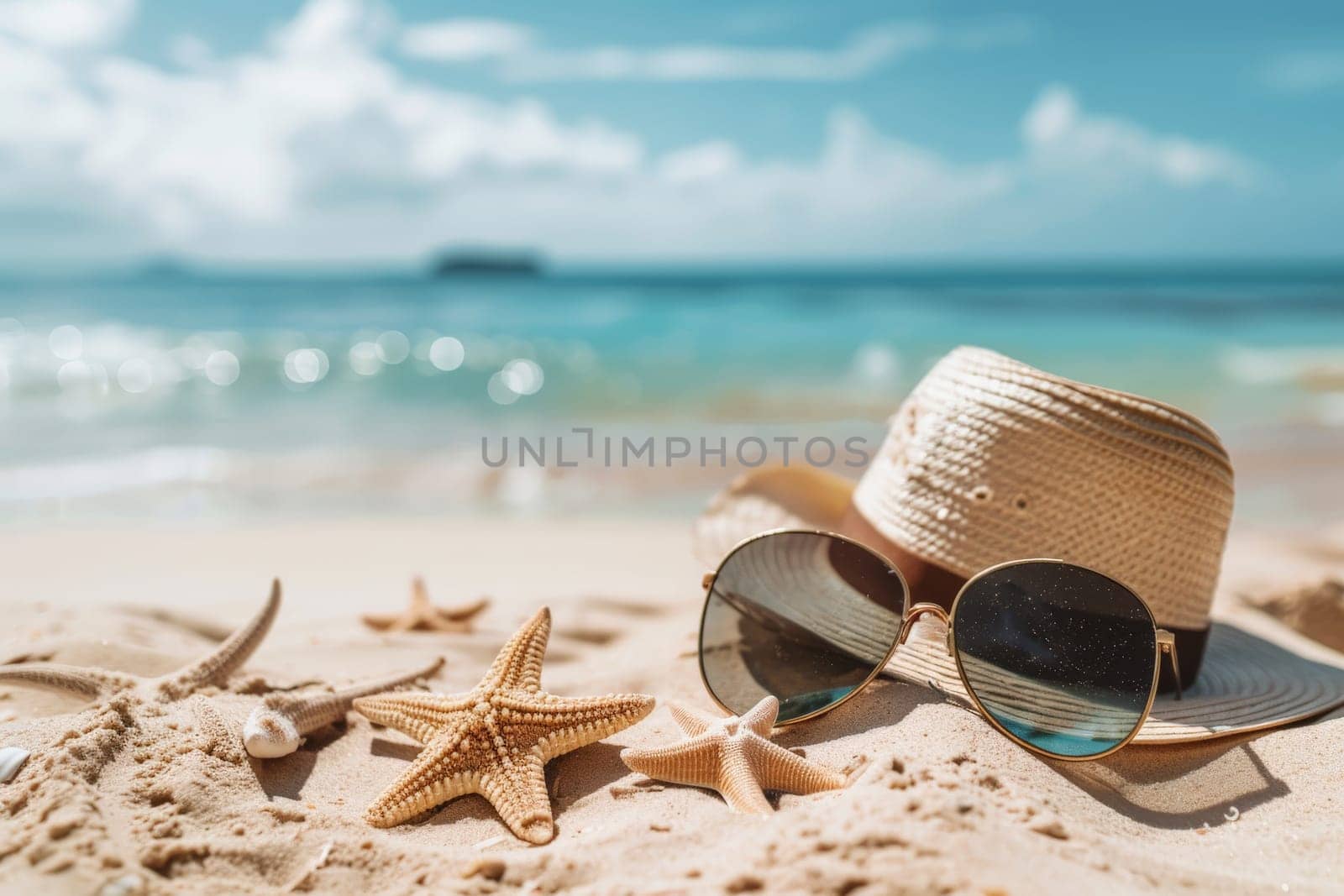 Photo of summer vacation background banner, Tropical beach in summer holiday concept.