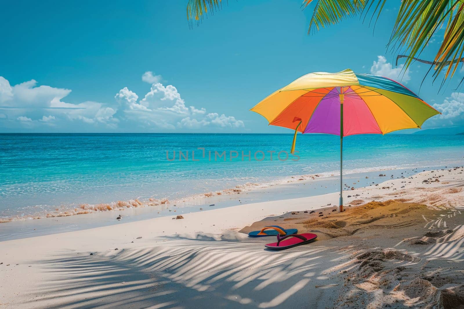 Photo of summer vacation background banner, Tropical beach in summer holiday concept.