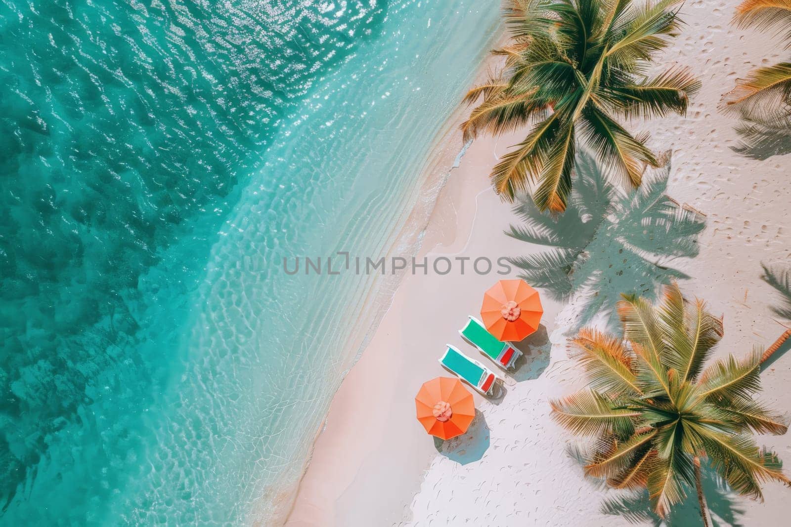 Photo of summer vacation background banner, Tropical beach in summer holiday concept.