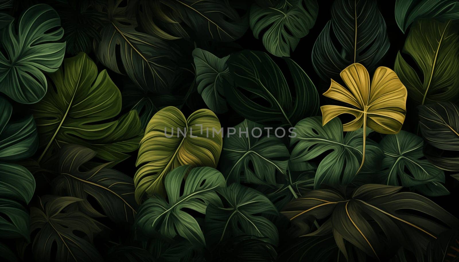 Jungle leaves background. High quality photo