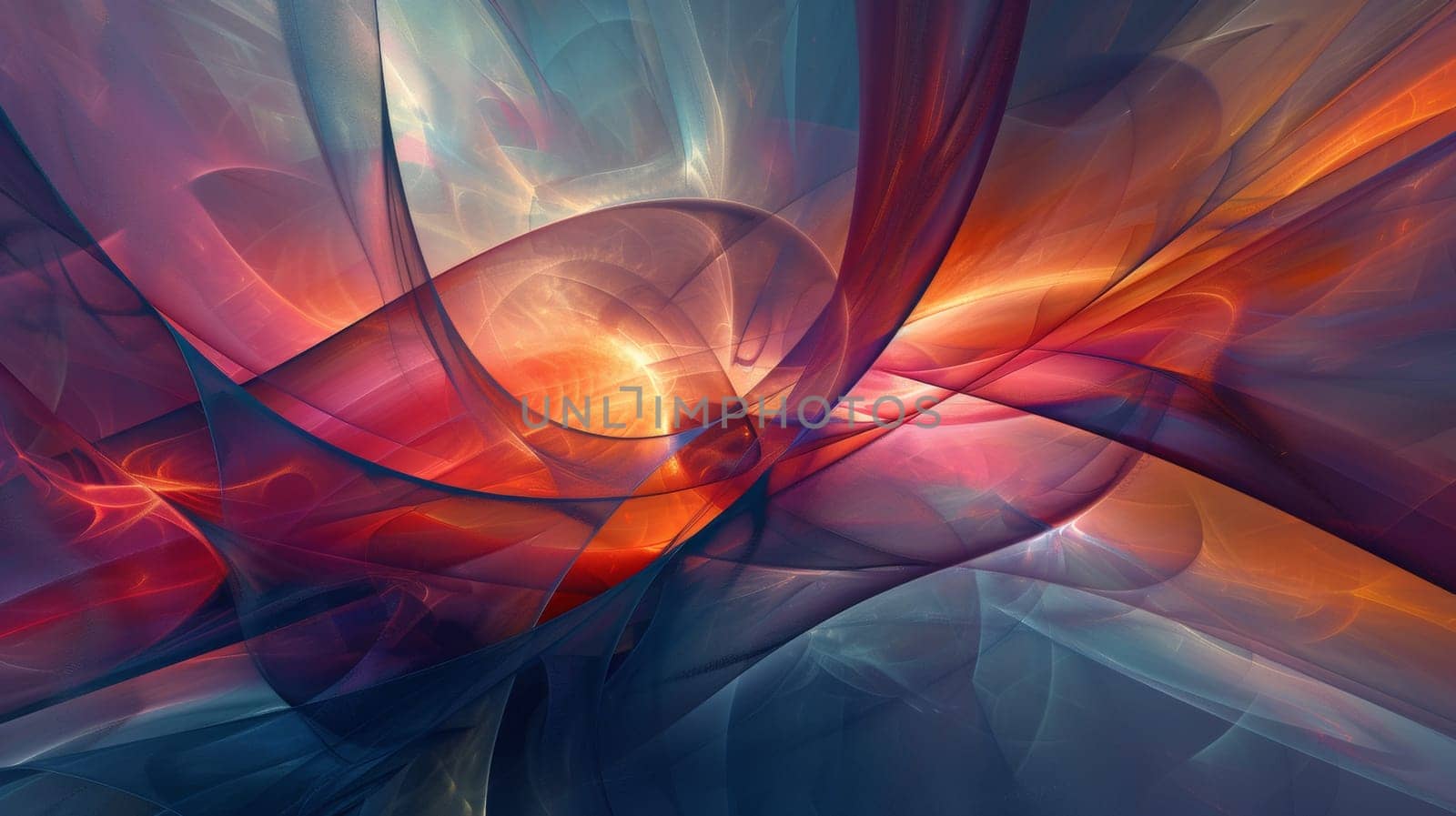 A digital painting of a swirling design with bright colors