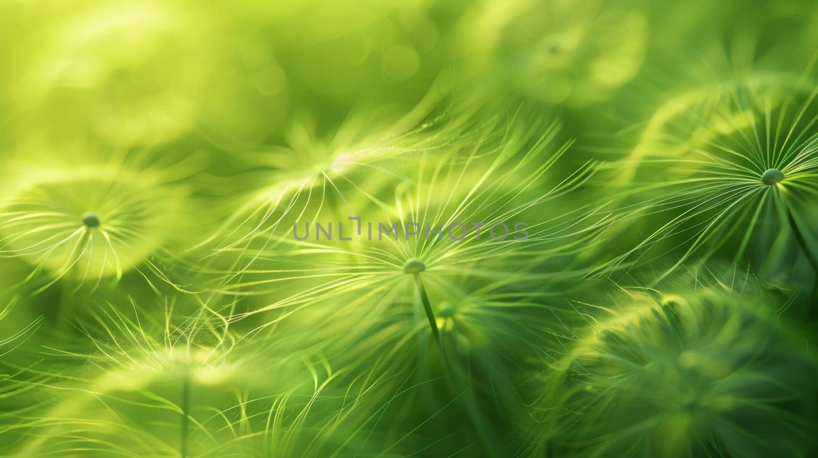 A close up of a bunch of dandelions in the grass, AI by starush