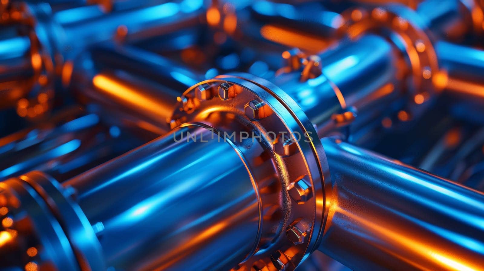A close up of a bunch of pipes that are all different colors, AI by starush