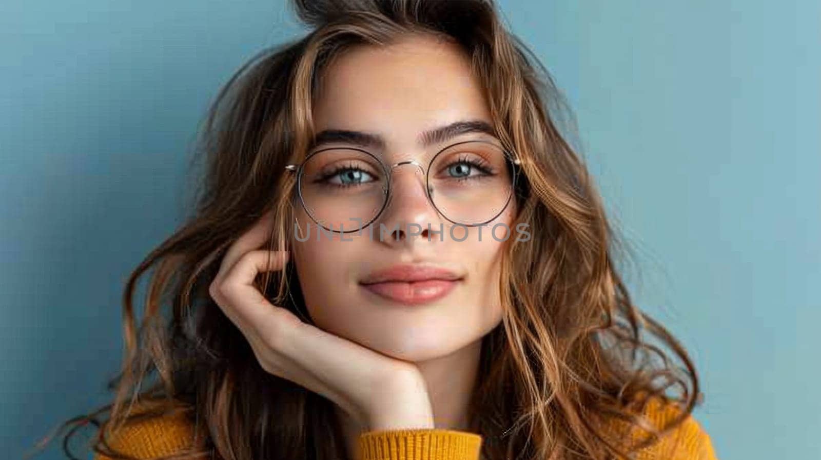 A woman with glasses posing for a picture