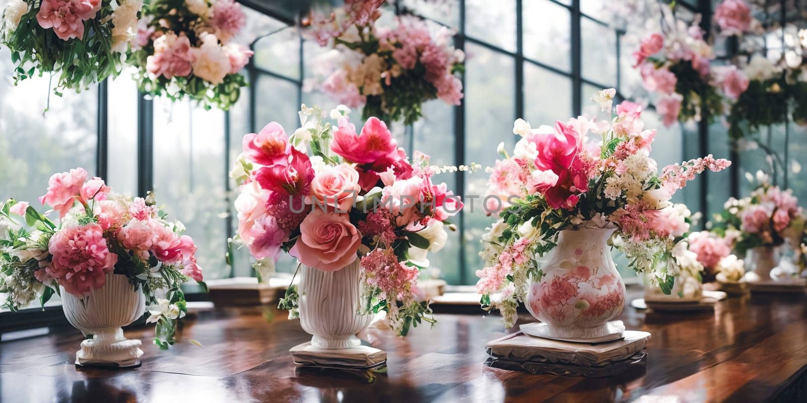 Delicate elegance of blooming flowers, intricate petals, and vibrant floral arrangements