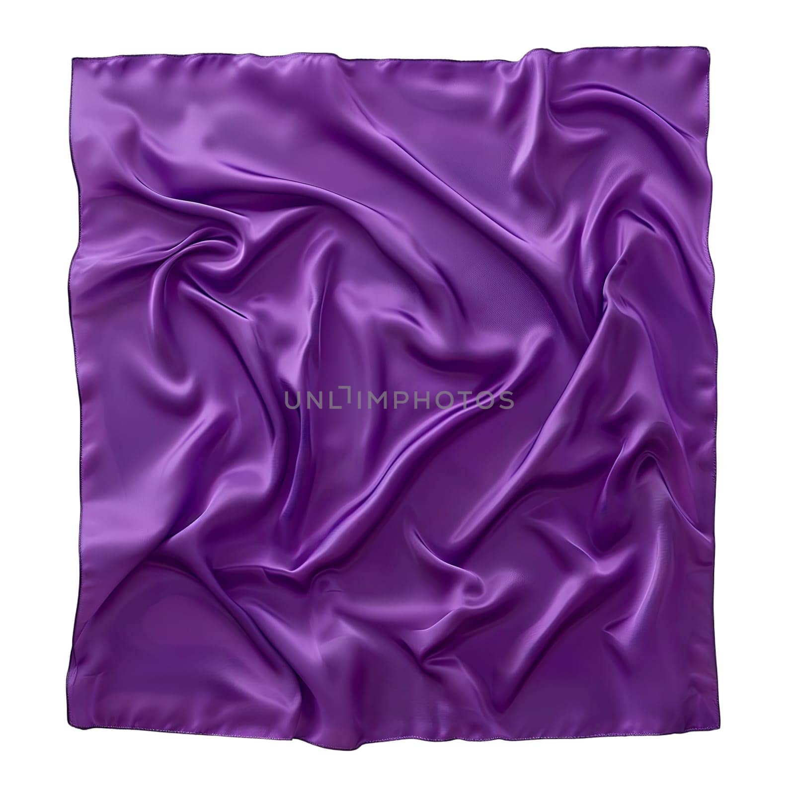 Purple satin cloth crumpled square material by Dustick