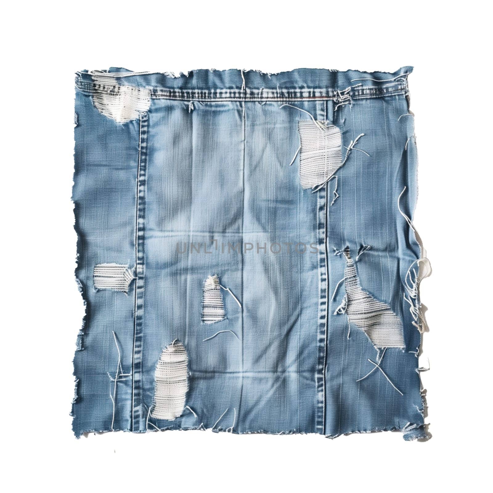 Ragged jeans square cloth piece by Dustick