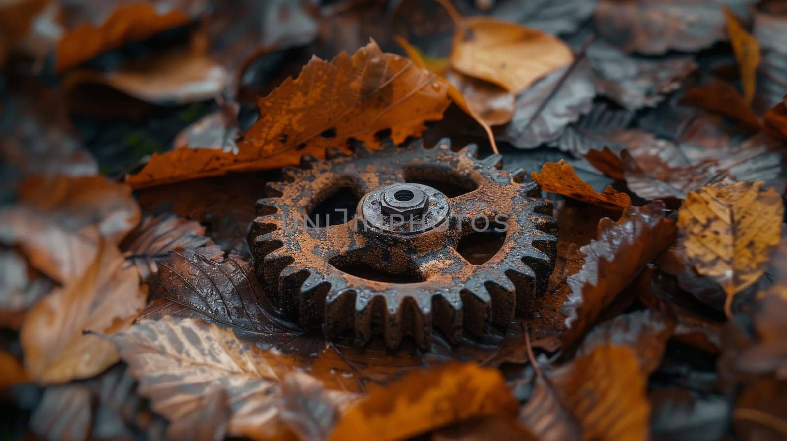 small rust gear wheel on the ground, Rusty Gears by nijieimu