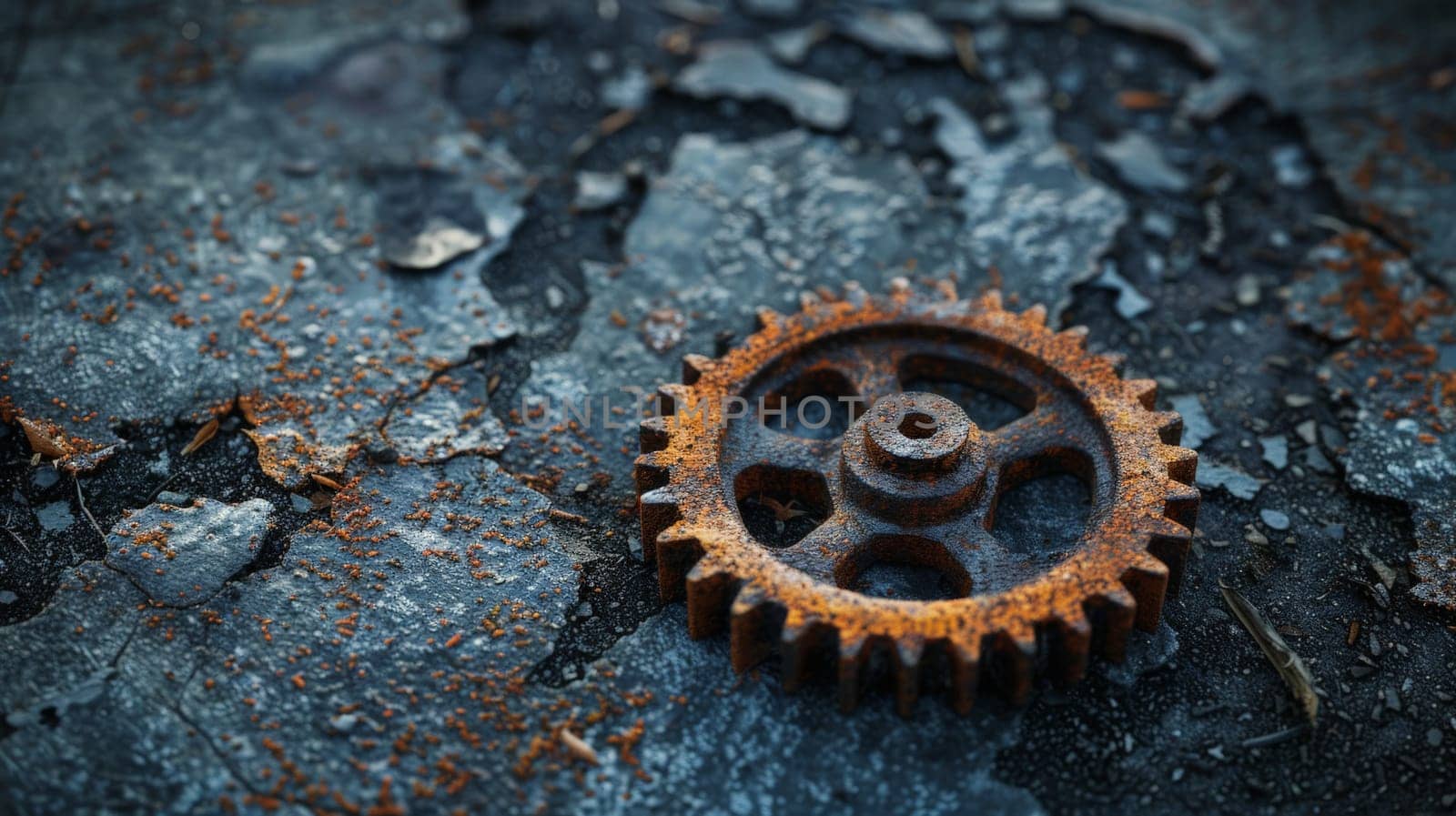 small rust gear wheel on the ground, Rusty Gears by nijieimu