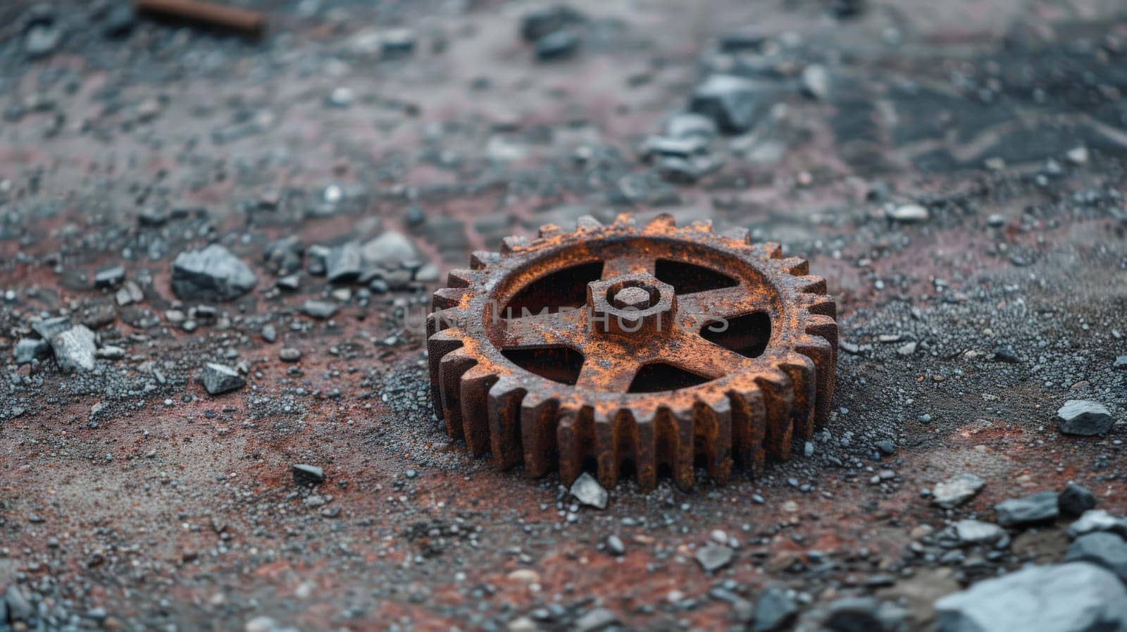 small rust gear wheel on the ground, Rusty Gears.