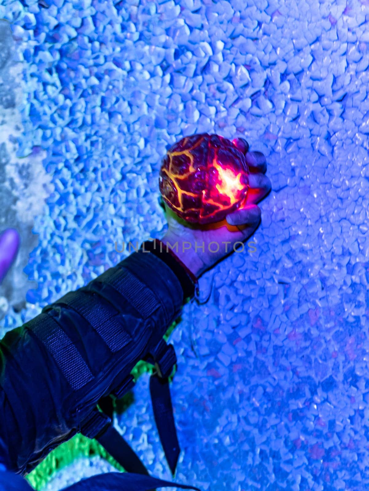 Hand Holding a mysterious glowing ball. art photo by lempro