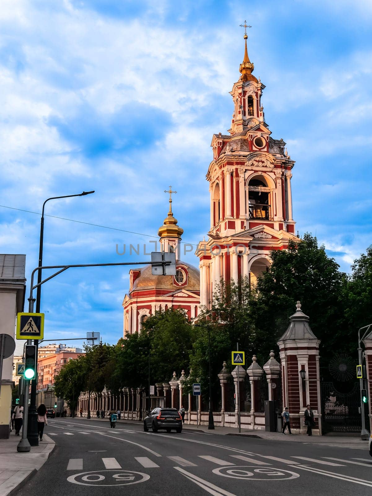 Orthodox church against the blue sky. Concept: religion, travel architecture