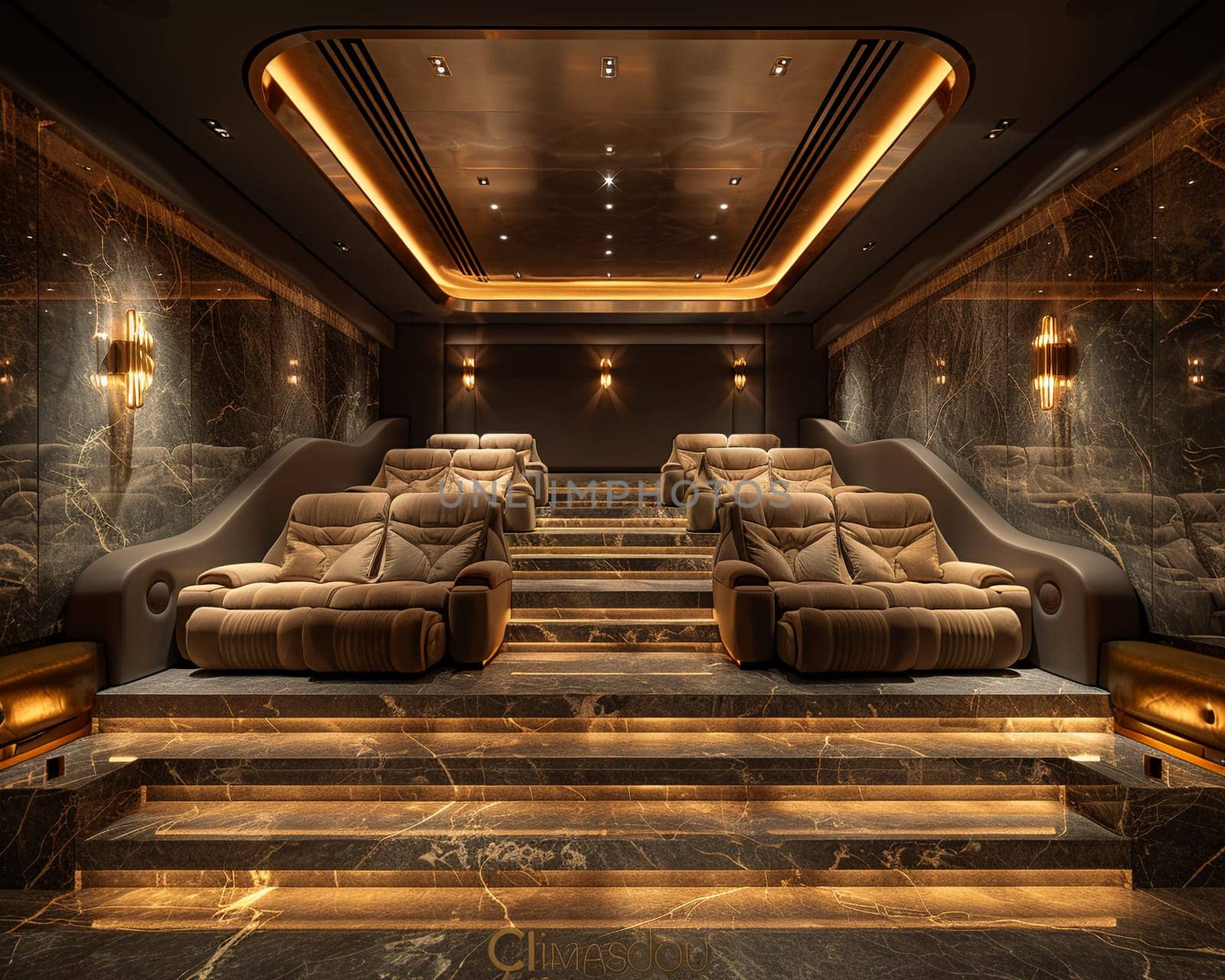 Luxurious home theater with plush seating and state-of-the-art sound systemup32K HD by Benzoix