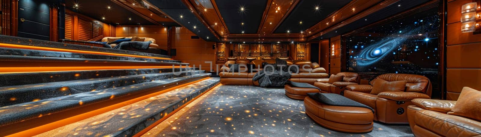 Luxurious home theater with plush seating and state-of-the-art sound systemup32K HD by Benzoix