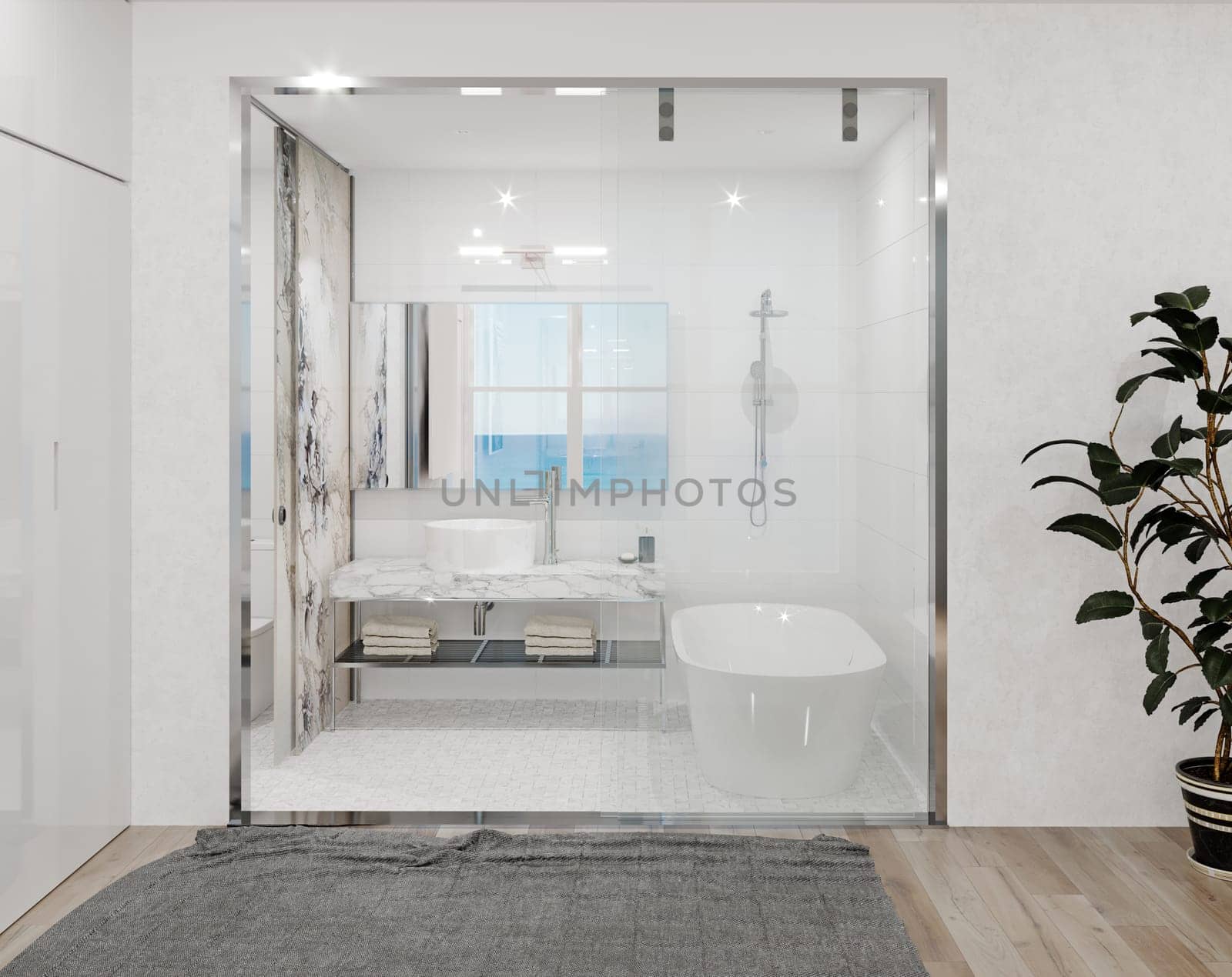 modern bathroom interior. by vicnt