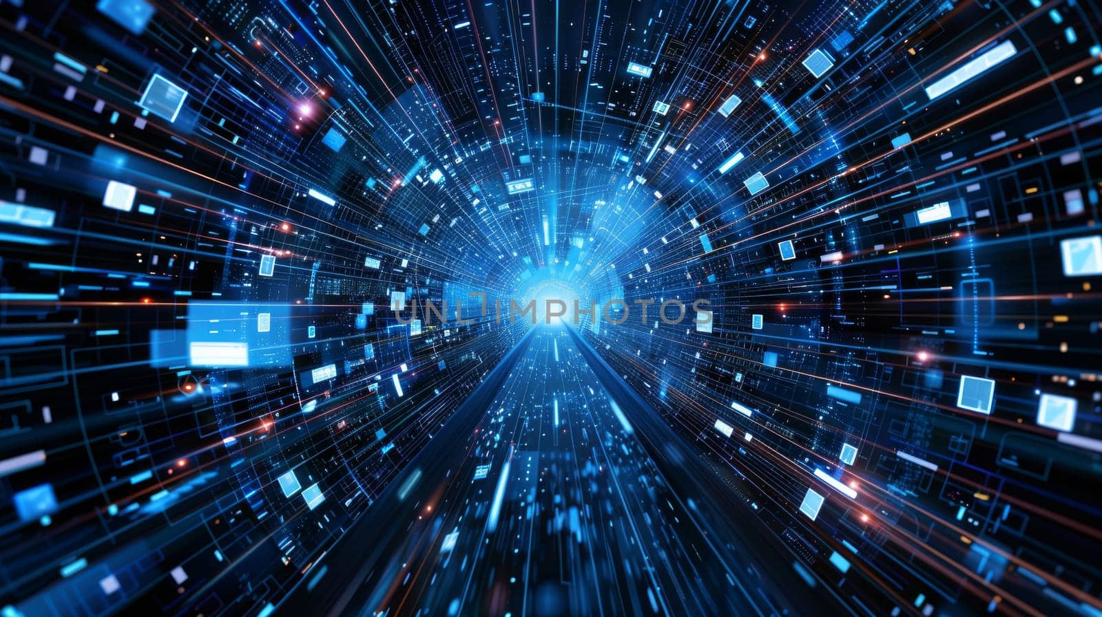 Abstract futuristic technology big data transfer or connecting by itchaznong