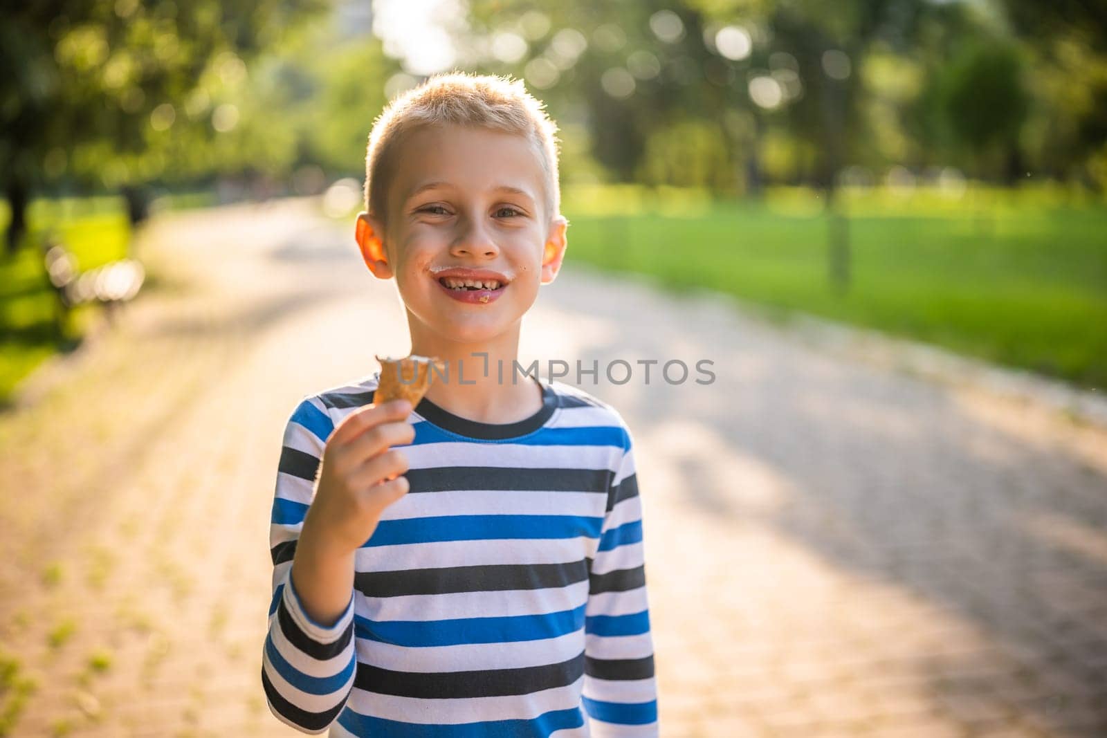 Boy with ice cream by djoronimo