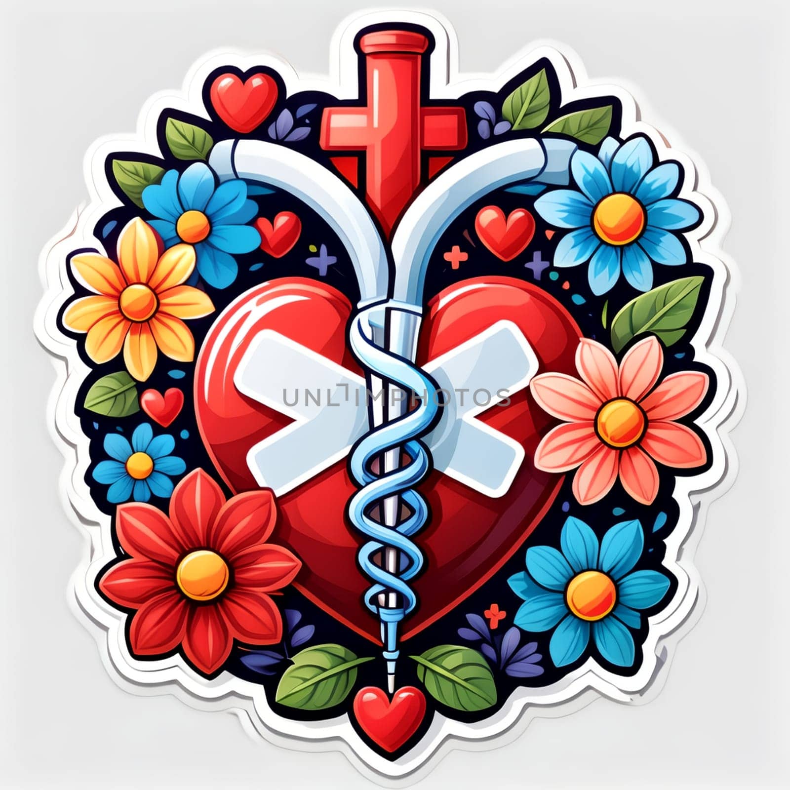 medical style sticker, cardiology. by Rawlik