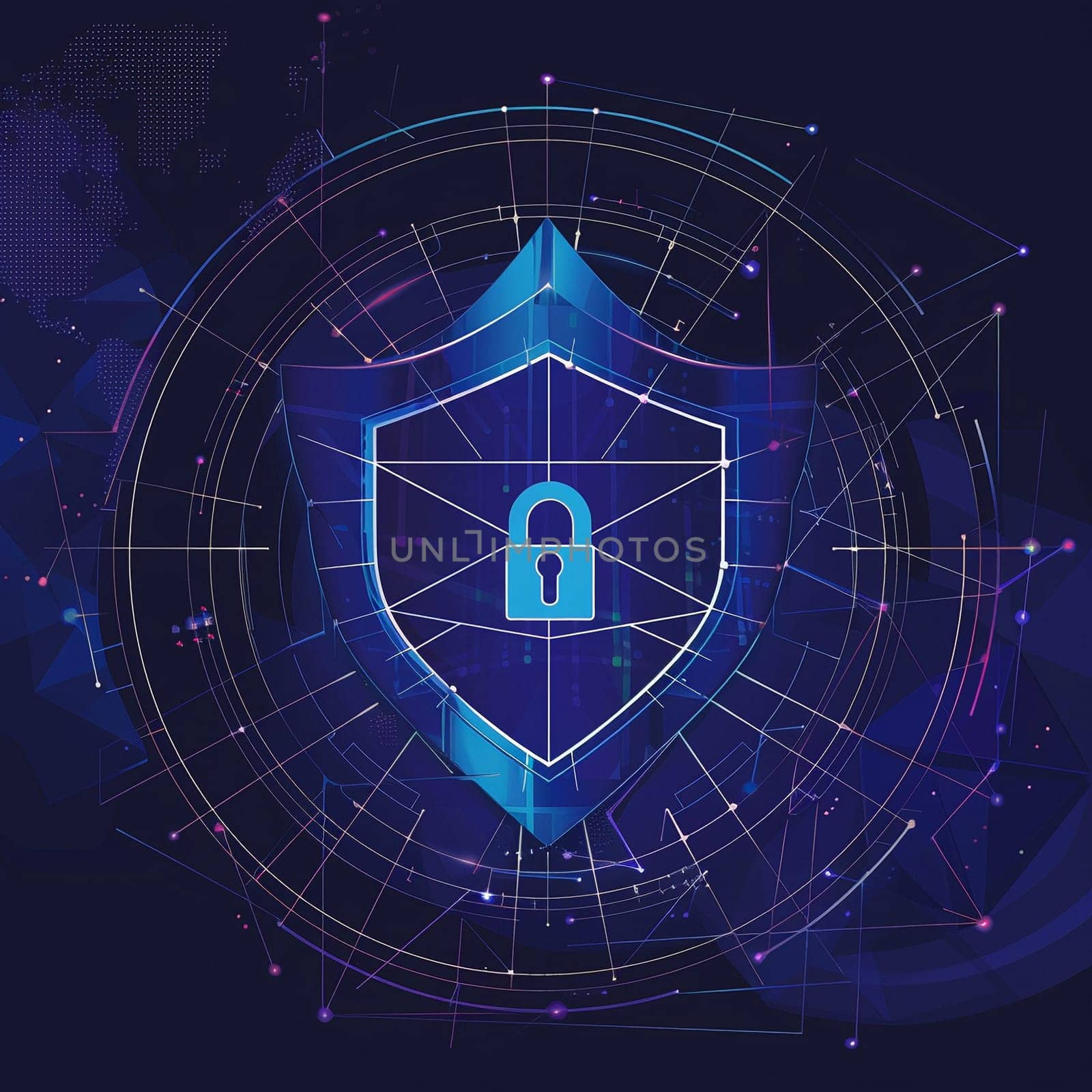 Cyber security document cover graphic for government. High quality illustration