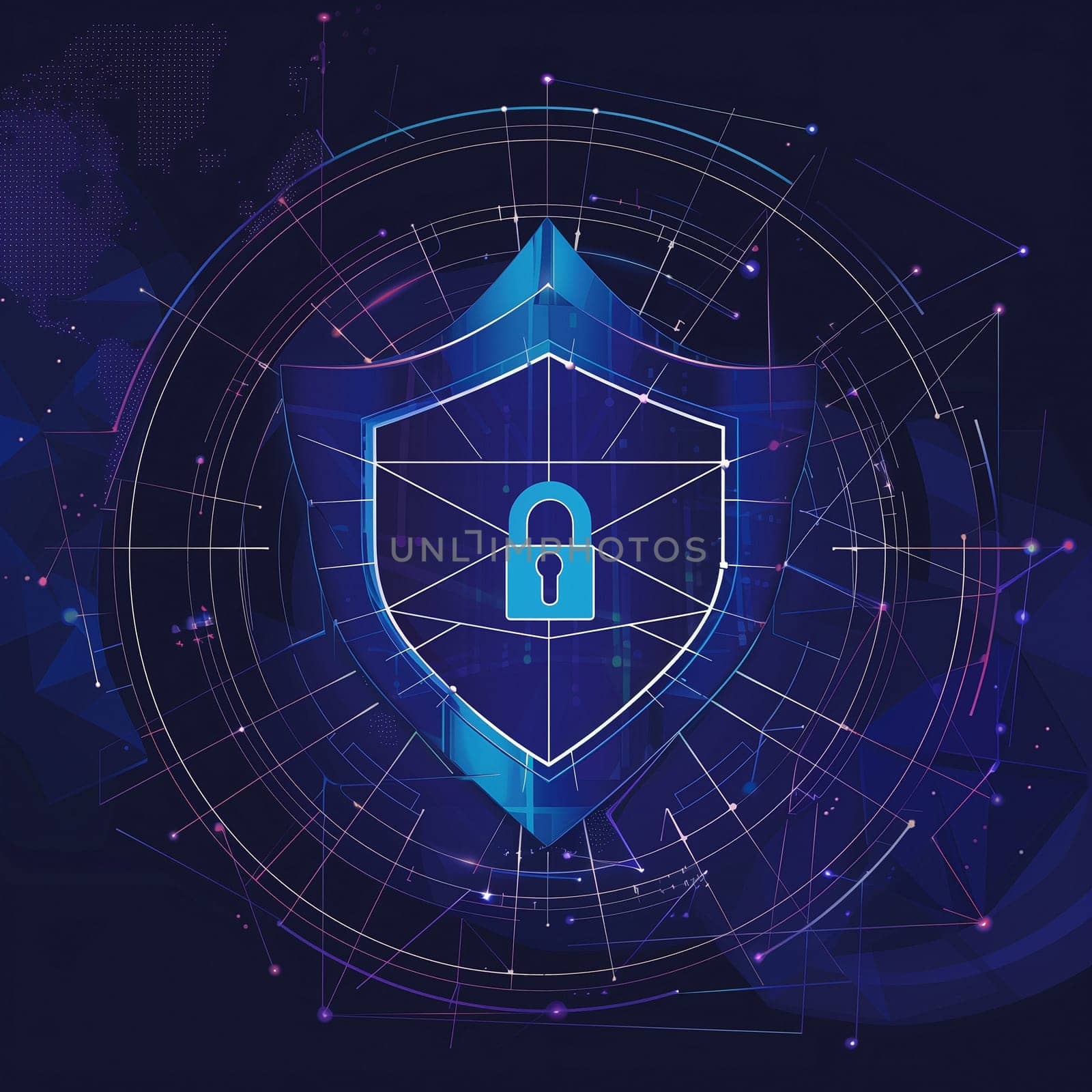 Cyber security document cover graphic for government. High quality illustration