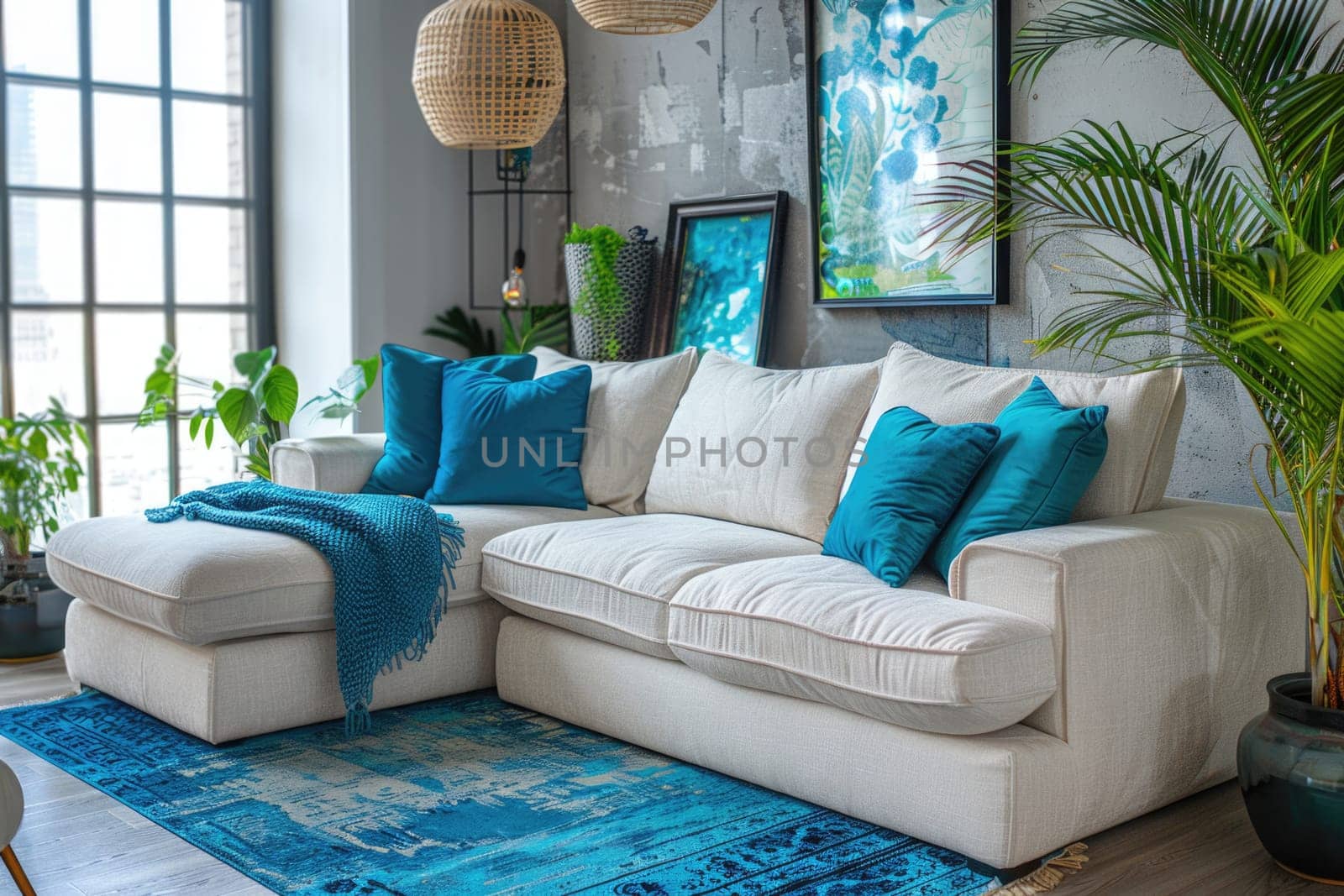 internal view of a modern living room. ai generated