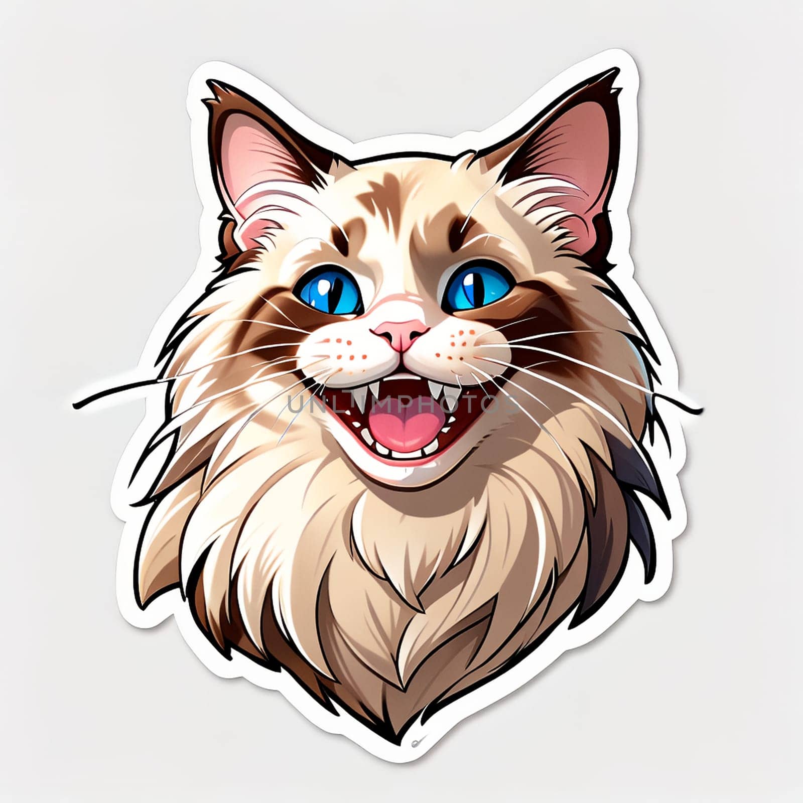Ragdoll cat sticker by Rawlik
