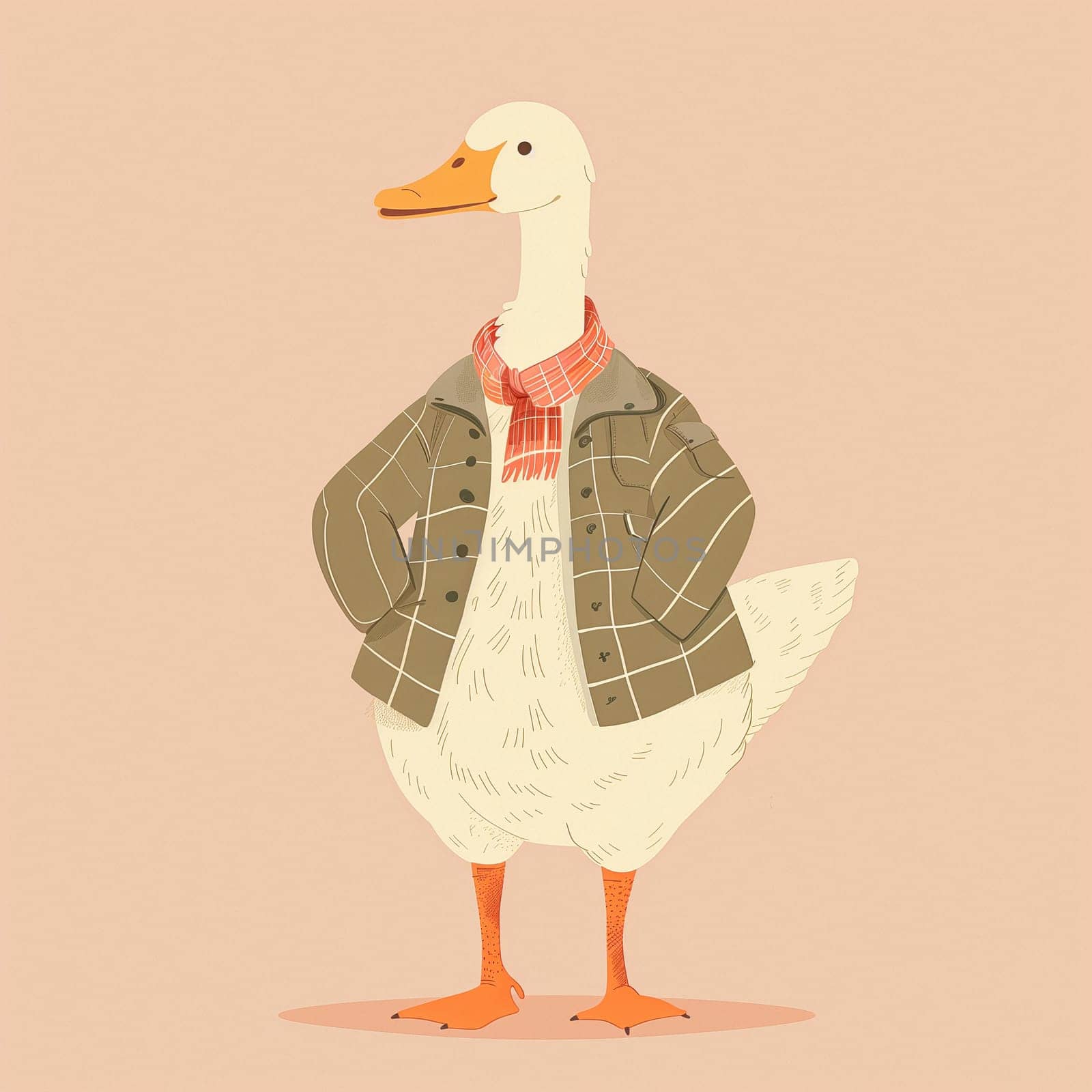 Anthropomorphic cool goose.Kawaii aesthetic, cottage-punk style, eccentric and candid, funny by NeuroSky