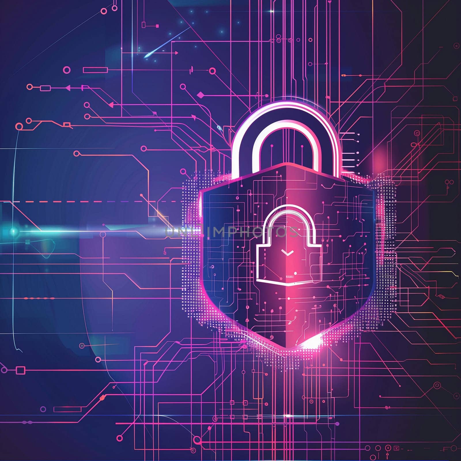 Cyber security document cover graphic for government. High quality illustration