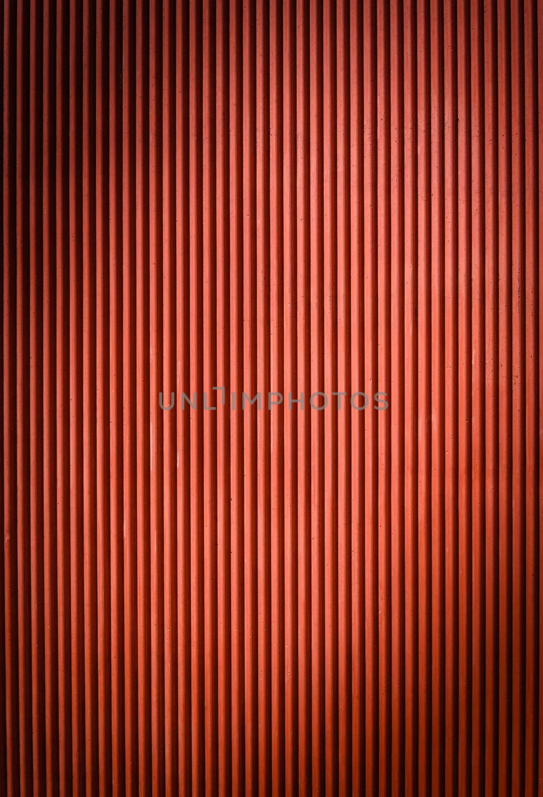 The texture of the fence made of red profiled sheet. Background. Space for text.1 by Mixa74