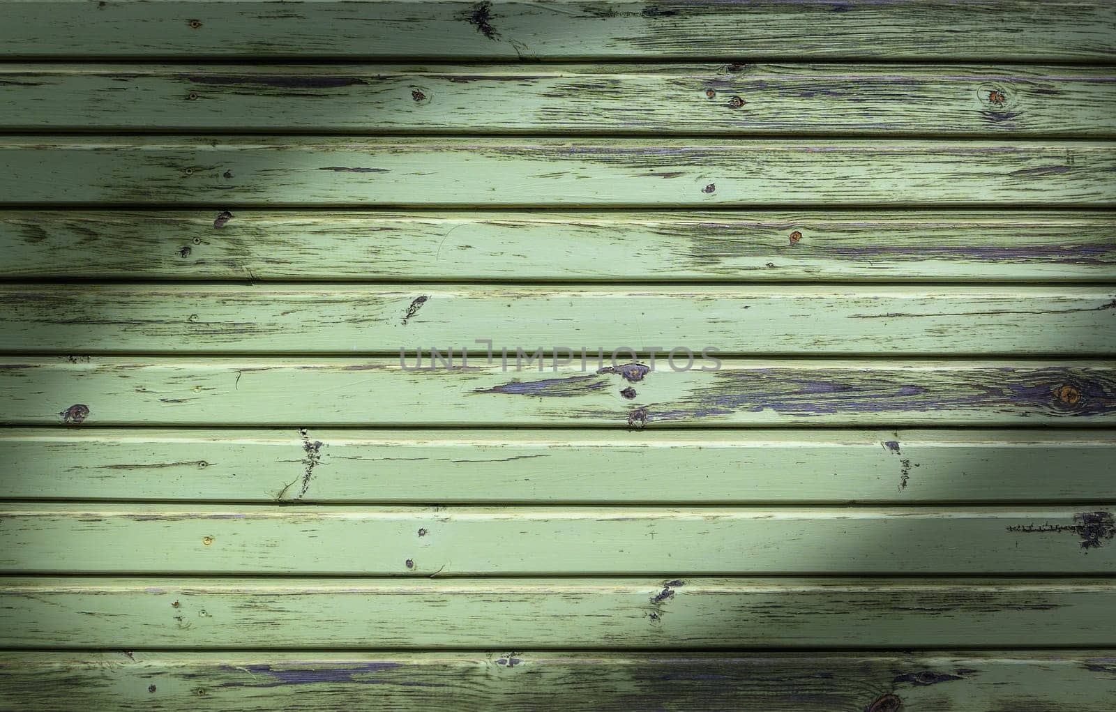 Horizontal retro background with wooden painted boards with cracked paint by Mixa74