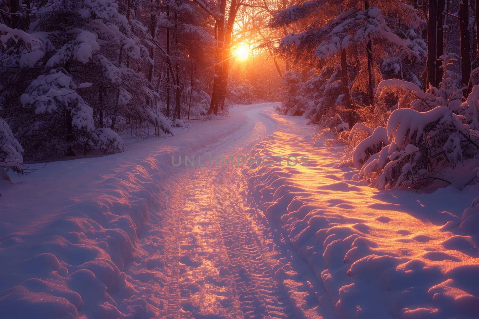 Natural winter landscape. A beautiful winter place in nature.