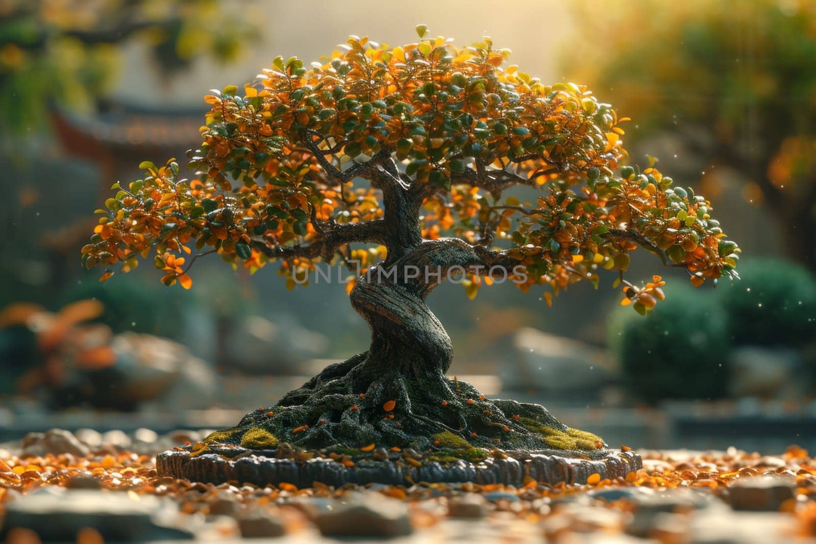 A layout of a beautiful autumn tree for your background by Lobachad