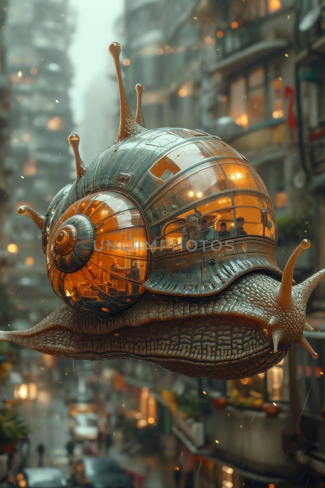 Magic Snail with a lot of little houses by Lobachad