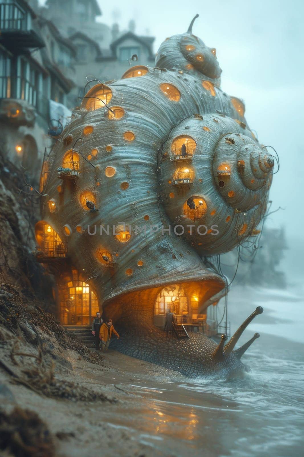 Magic Snail with a lot of little houses by Lobachad