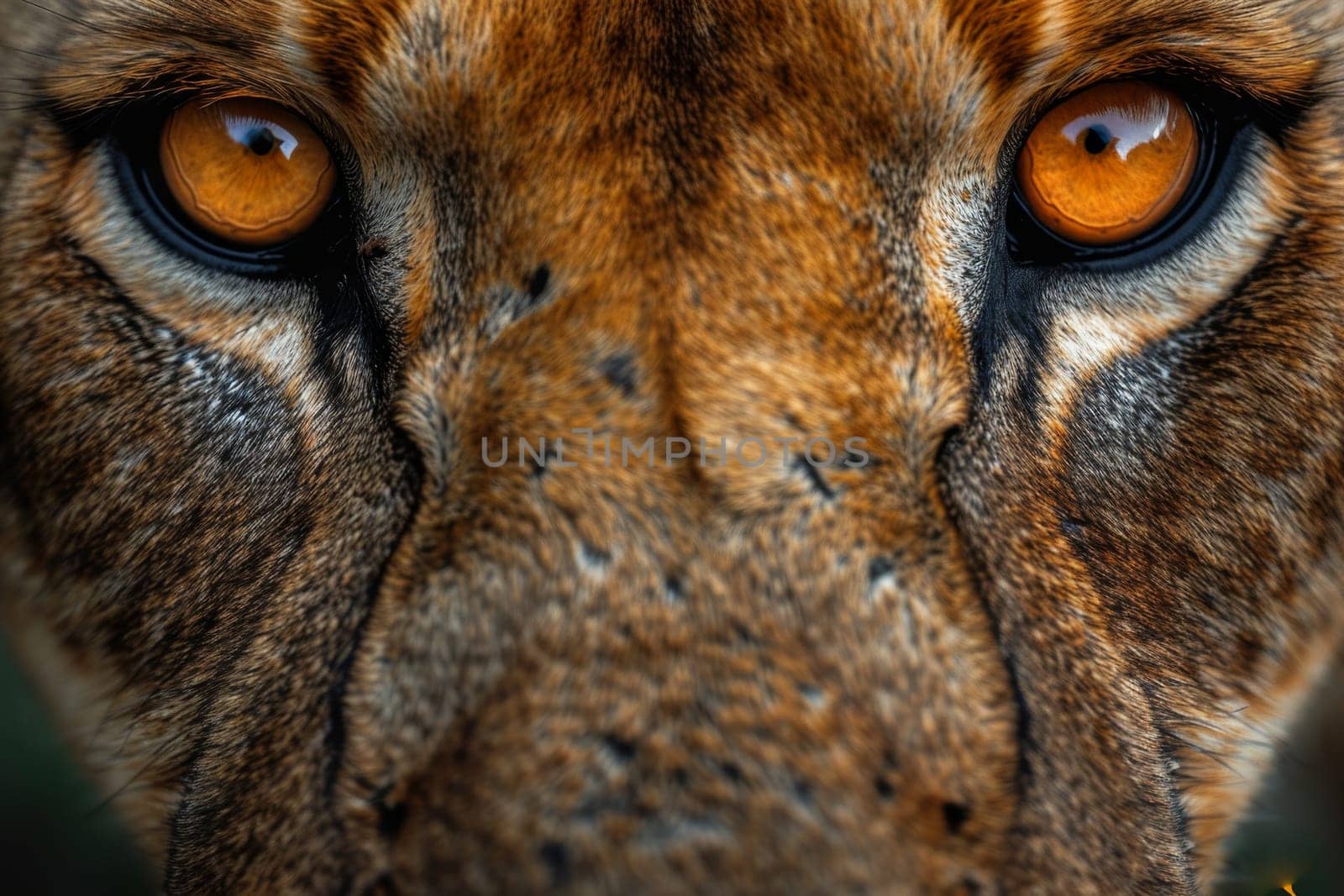 Portrait of a lion's muzzle in close-up. The Lion's head.