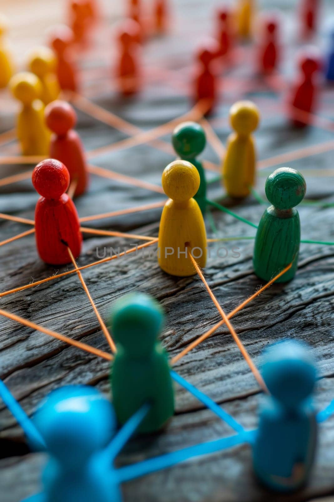 the social network community team. The concept of connections between people by Lobachad