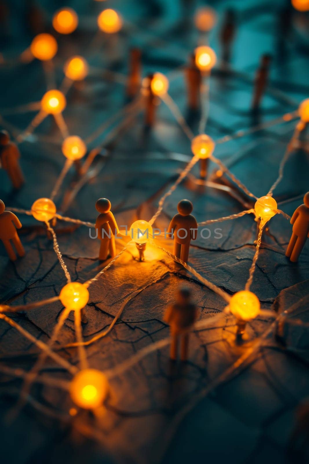 the social network community team. The concept of connections between people by Lobachad