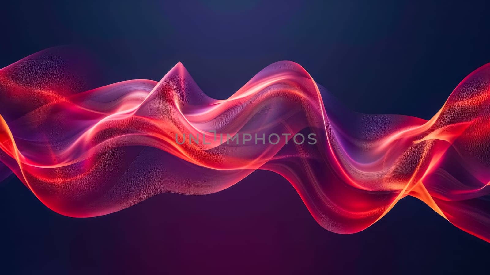 Vibrant digital art of a dynamic, flowing wave pattern with a gradient of pink and purple hues by Edophoto