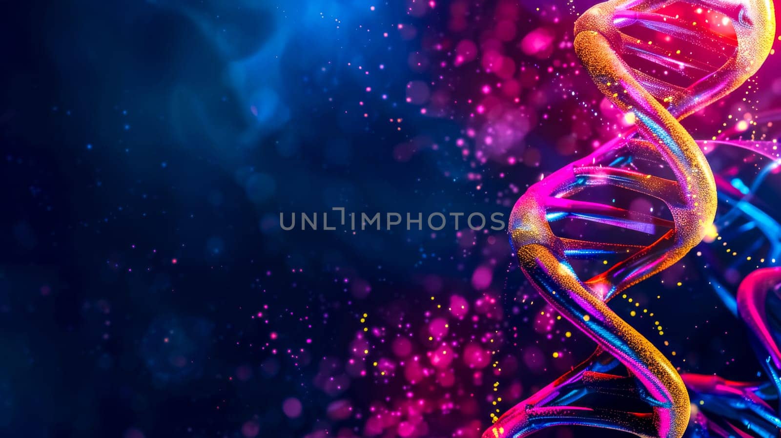 Colorful dna strand in abstract space by Edophoto