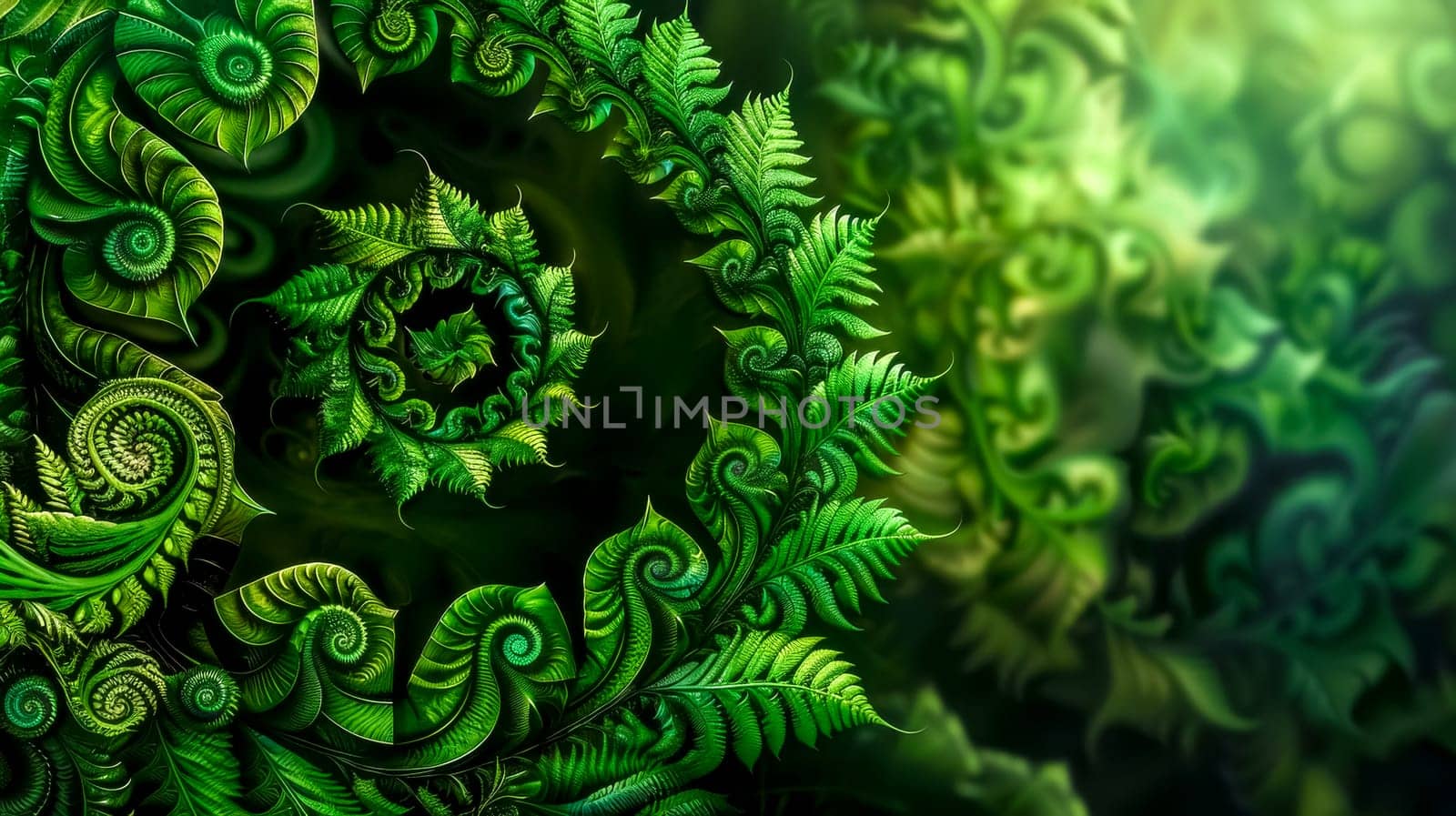 Enchanting green fern fractal wallpaper by Edophoto